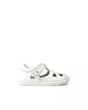 Детские сандалии белого цвета, регулируемые по щиколотку Bobux, белый