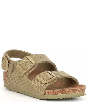 Детские сандалии Birkenstock Milano из парусины с ремешком на спине (для младенцев), бежевый