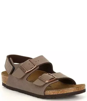 Детские сандалии Birkenstock Milano на липучке (для малышей), коричневый