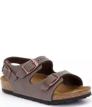 Детские сандалии Birkenstock Roma с регулируемой пряжкой и пяткой на пятке (для малышей), коричневый