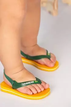 Детские сандалии Brasil с логотипом Havaianas, желтый