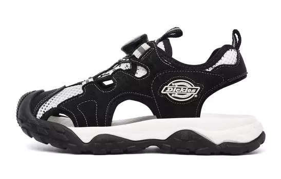Детские сандалии Детские черно-белые/хаки Dickies, черный/белый