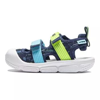 Детские сандалии Детские Deep Navy Blue / Wave Blue / Fluorescent Mint Green Lining Young, зеленый