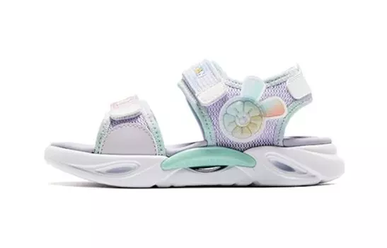 Детские сандалии для дошкольников Qiaodan, цвет Ice hydrogen purple enamel green