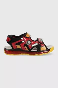 Детские сандалии Geox x Marvel, черный