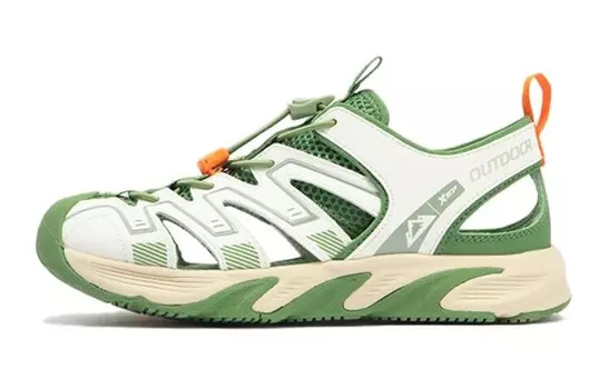 Детские сандалии GS белые/зеленые Xtep, зеленый