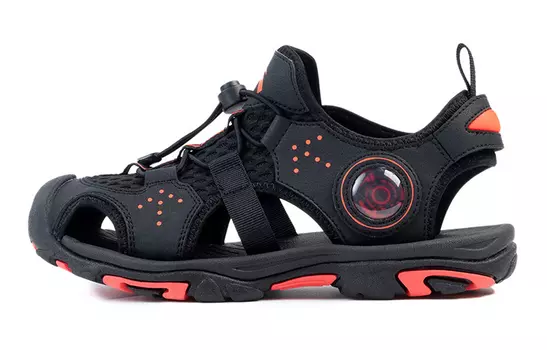 Детские сандалии GS черные/флуоресцентные ярко-малиновые Anta Kids