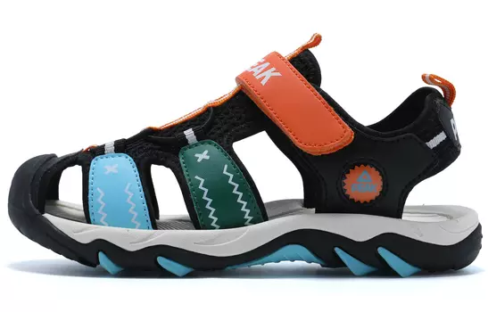 Детские сандалии GS черные/оранжевые Peak