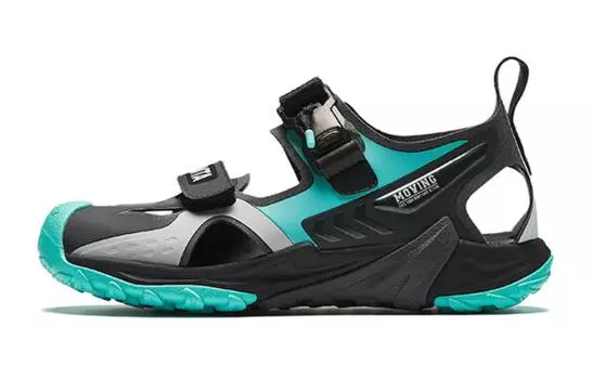 Детские сандалии GS черные/зеленые Anta Kids, черный/зеленый