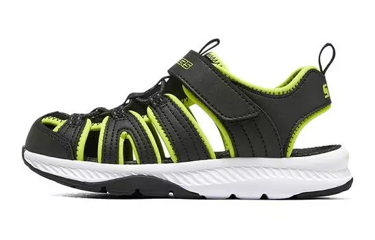 Детские сандалии GS черные/зеленые Skechers