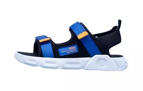 Детские сандалии GS синие с черной надписью Xtep, синий