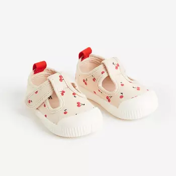 Детские сандалии H&amp;M Cotton Canvas, бежевый/вишня