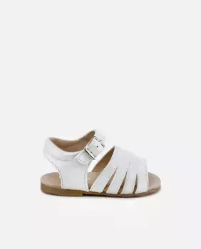 Детские сандалии из кожи типа «краб» Eli 1957, серебряный