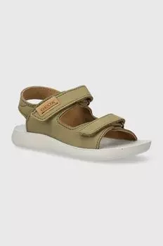 Детские сандалии из нубука Sandal Lightfloppy Geox, зеленый