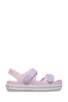 Детские сандалии-круизеры с крокодиловым узором Crocs, розовый