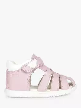 Детские сандалии macchia из смесовой кожи для подготовки к ходьбе Geox, цвет Rose