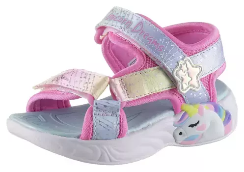 Детские сандалии Skechers "UNICORN DREAMS SANDAL MAJESTIC BLISS, мигающая обувь", загораются при каждом шаге Skechers Kids, цвет Pink-Kombiniert