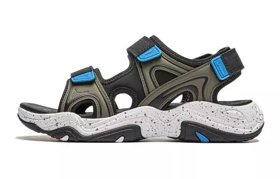 Детские сандалии Sports Life Collection GS, черный/зеленый Lining Young, черный/белый