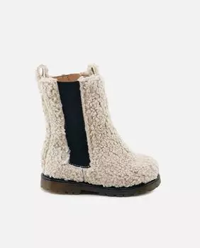 Детские сапоги из бежевой овчины Eli 1957, бежевый