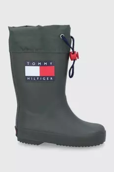 Детские сапоги Веллингтон Tommy Hilfiger, зеленый