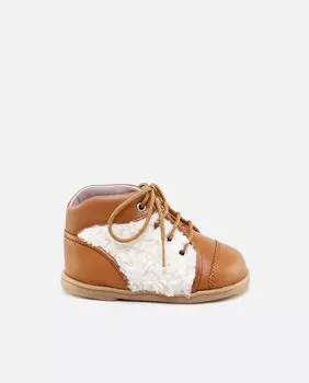 Детские сапожки из коричневой кожи Eli 1957, коричневый