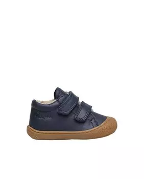 Детские сапожки первые шаги из кожи на шерстяной подкладке Naturino, темно-синий