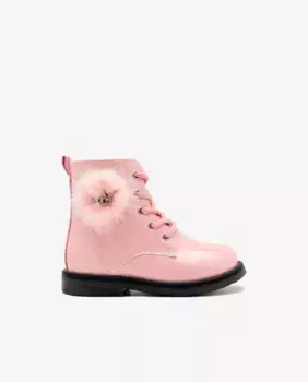Детские сапожки с отделкой из лакированной кожи и меховой внешней подкладкой Conguitos, розовый