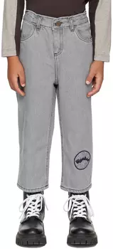 Детские серые джинсы-баллоны Wynken