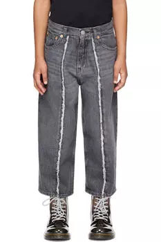 Детские серые джинсы с 5 карманами MM6 Maison Margiela