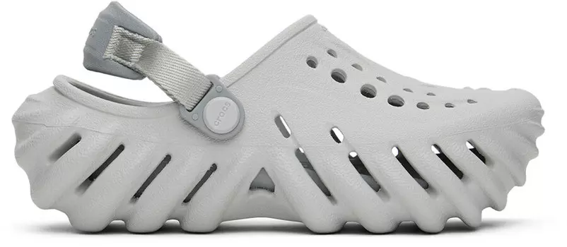 Детские серые сабо Echo Crocs