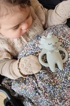 Детские шерстяные перчатки Konges Sljd, бежевый