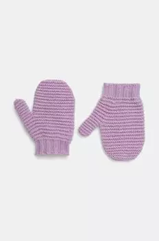 Детские шерстяные перчатки United Colors of Benetton, фиолетовый