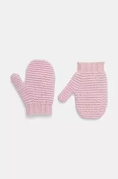Детские шерстяные перчатки United Colors of Benetton, розовый