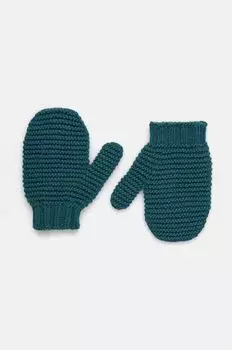 Детские шерстяные перчатки United Colors of Benetton, зеленый
