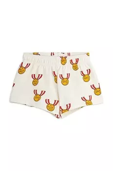 Детские шерстяные шорты Mini Rodini Медали, белый