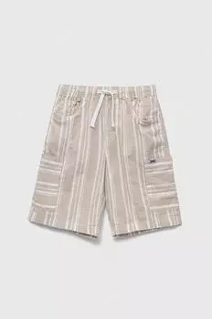 Детские шерстяные шорты United Colors of Benetton, бежевый