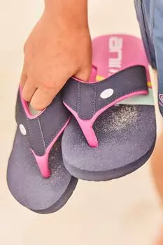 Детские шлепанцы Blue Swish из переработанных материалов Animal, синий