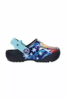 Детские шлепанцы Crocs x Frozen, темно-синий