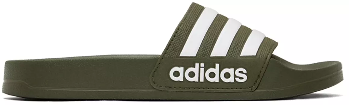 Детские шлепанцы цвета хаки Adilette для душа Little Kids adidas Kids