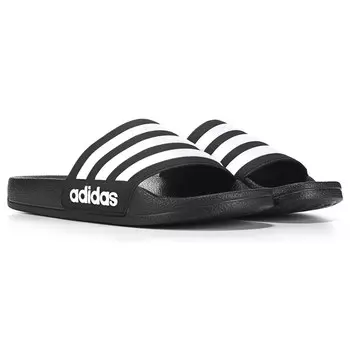Детские шлепанцы для душа Adilette Little/Big Kid Adidas, черный