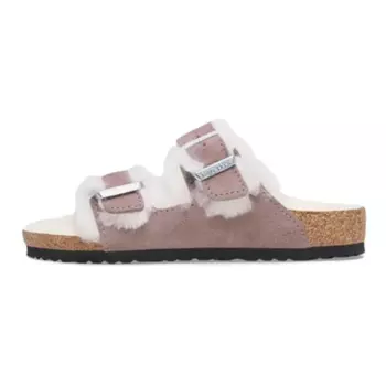 Детские шлепанцы из овчины серии Arizona Shearling Birkenstock, фиолетовый