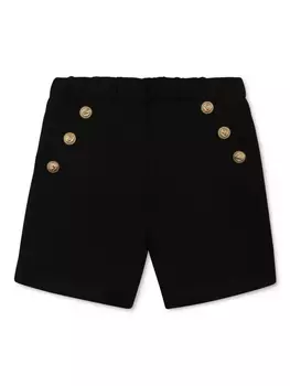 Детские шорты Balmain Kids с пуговицами, черный