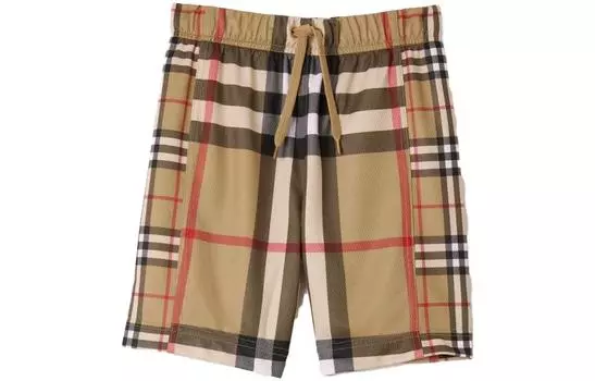 Детские шорты Burberry Kids, хаки