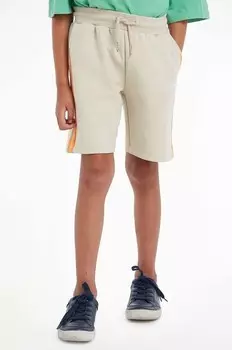 Детские шорты Calvin Klein Jeans, бежевый