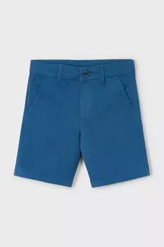 Детские шорты-чиносы, саржа, базовая Mayoral, синий
