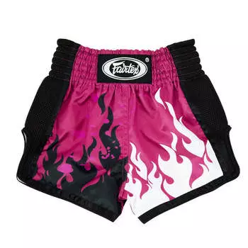 Детские шорты для тайского бокса Fairtex BSK2101, размер 8-10 лет, розовый/черный