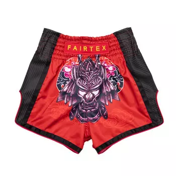 Детские шорты для тайского бокса Fairtex Bsk2108 Silent Warrior, размер 6-8 лет, красный