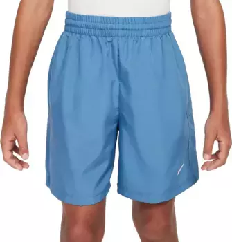Детские шорты из разноцветной ткани Nike Dri-FIT, цвет Aegean Storm/White