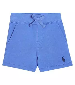 Детские шорты из смесового хлопка Polo Ralph Lauren Kids, синий