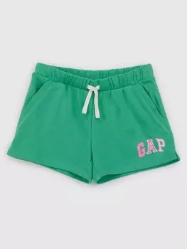 Детские шорты с логотипом Gap, зеленый